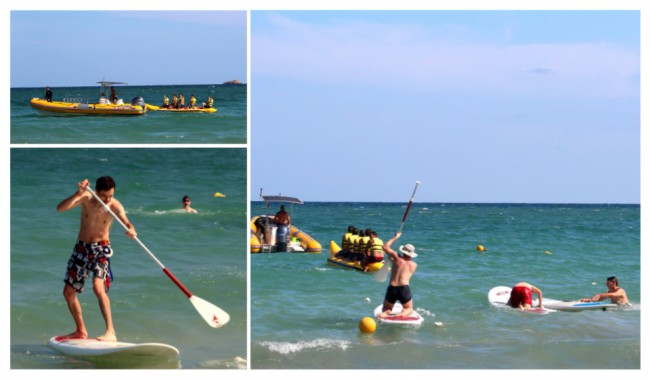 Relai paddle board, planche à voile et banana boat en relai