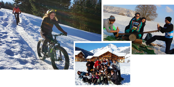 activités de cohésion dans la neige