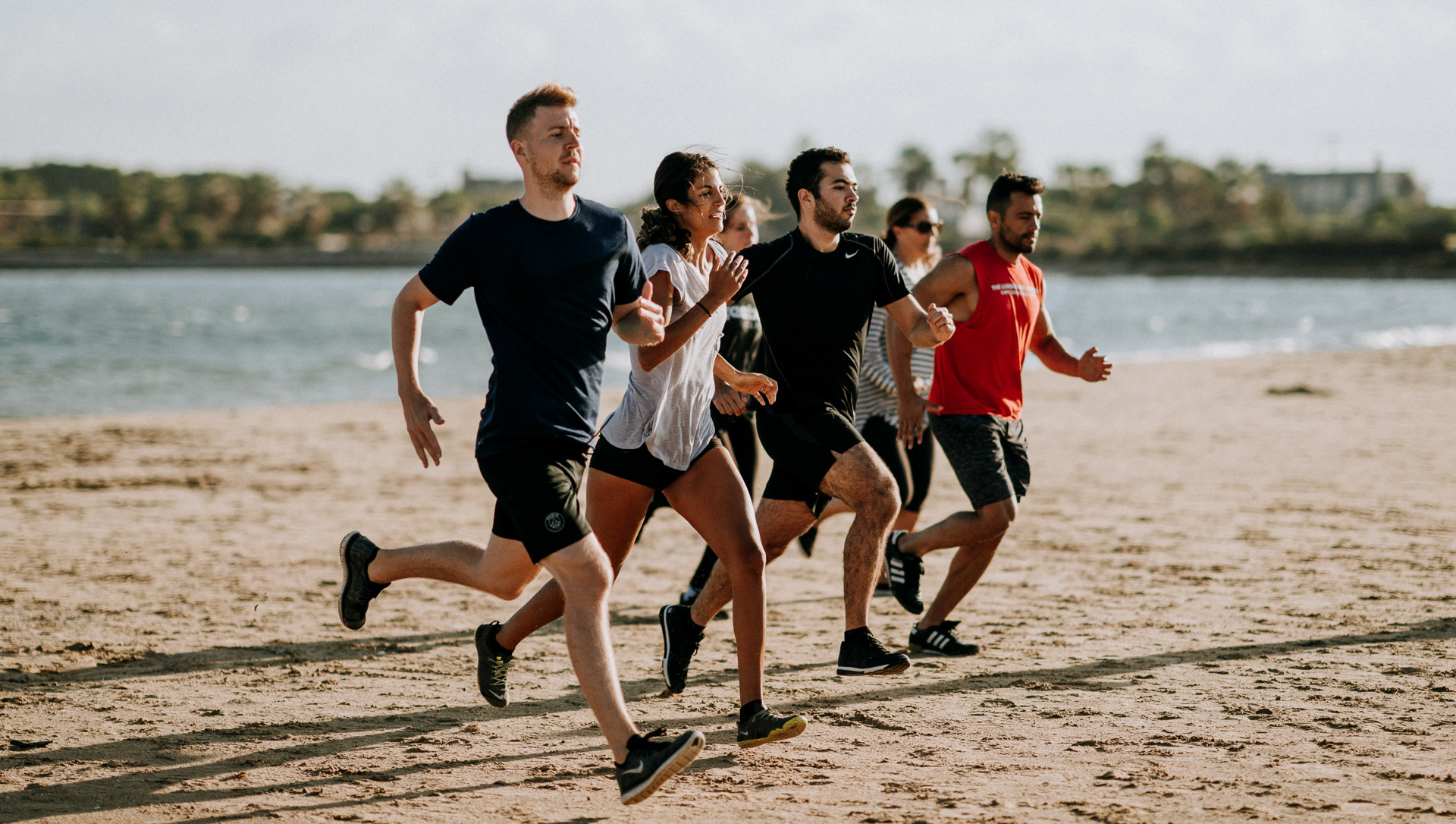 run sur la plage